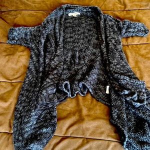 Black and gray knit cardigan